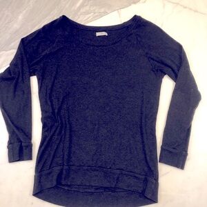 Aritiza Tna dark gray scoop neck cotton stretch pullover top , size XS.